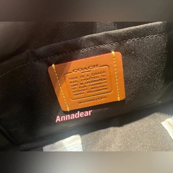 NWT Coach Teri Shoulder Bag In Signature Canvas Pumpkin Halloween Print CCE71 - Picture 11 of 15